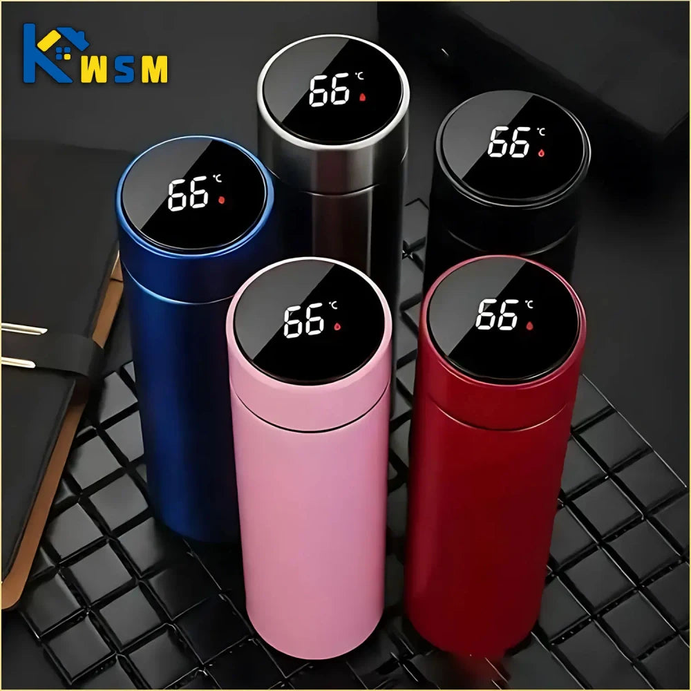 Insulated Stainless Steel Temperature Display Thermos